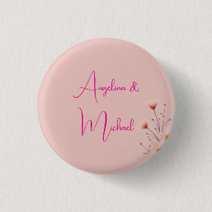 Elegant Stylish Trendy Handwriting Script Name 3 Cm Round Badge