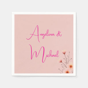 Elegant Stylish Trendy Handwriting Script Name Napkin