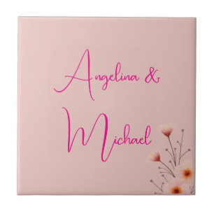 Elegant Stylish Trendy Handwriting Script Name Tile