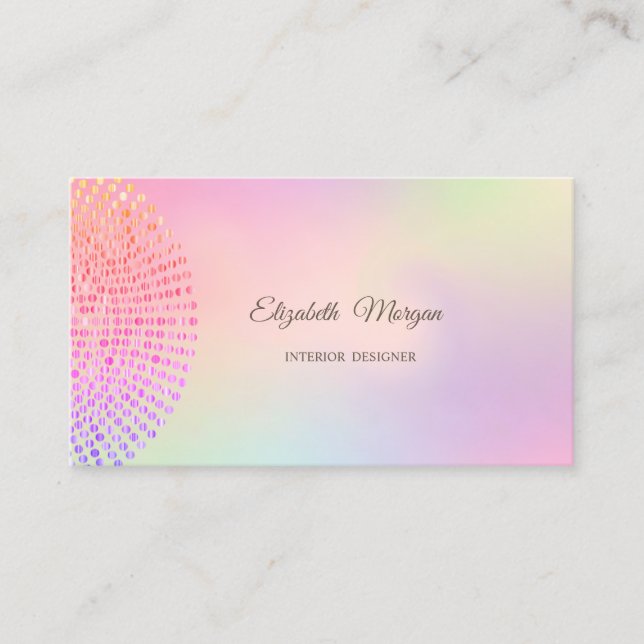 Elegant Stylish Trendy Professional Dots Business Card (Front)