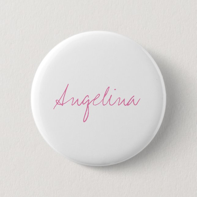 Elegant Stylish Trendy Unique Handwriting Script 6 Cm Round Badge (Front)