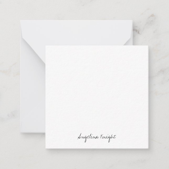 Elegant Stylish Trendy Unique Handwriting Script Card (Front)
