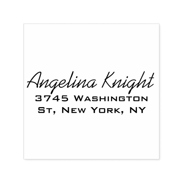 Elegant Stylish Trendy Unique Handwriting Script Self-inking Stamp (Design)