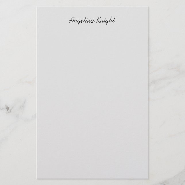 Elegant Stylish Trendy Unique Handwriting Script Stationery (Front)