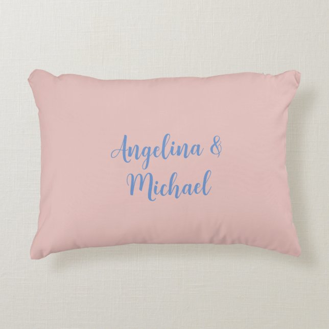 Elegant Stylish Trendy Unique Names Calligraphy Decorative Cushion (Front)