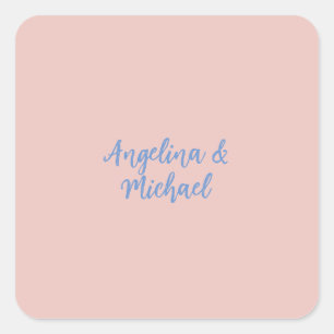 Elegant Stylish Trendy Unique Names Calligraphy Square Sticker