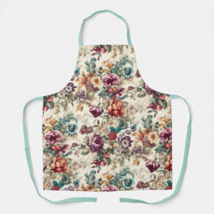 Elegant Stylish Vintage Inspired Floral Apron