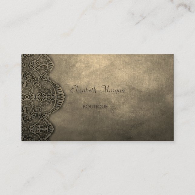 Elegant Stylish, Vintage, Lace Business Card (Front)