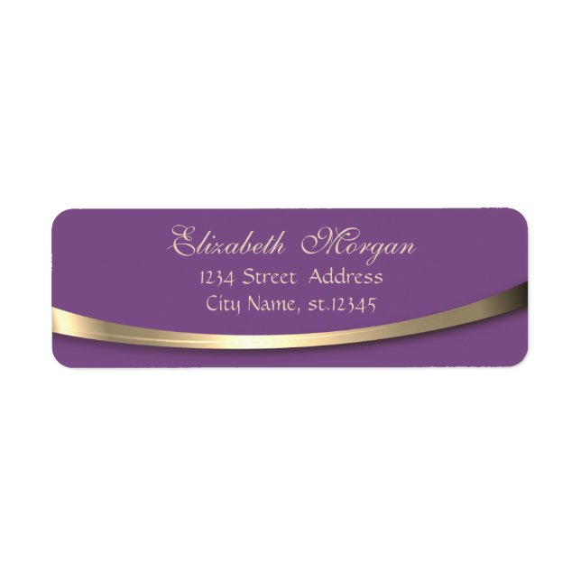 Elegant Stylish,Violet ,Gold (Front)