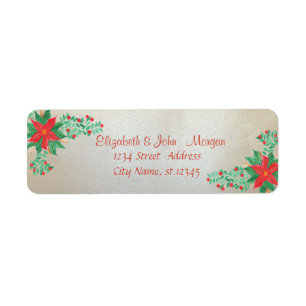 Elegant, Stylish Watercolor Christmas Poinsettia
