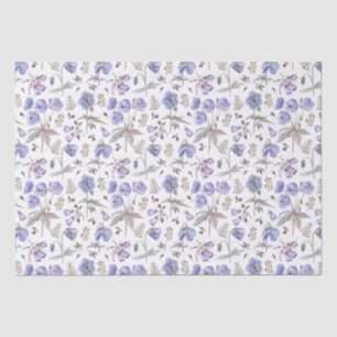 Elegant Stylish Watercolour Purple Wildflower Tissue Paper