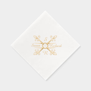 Elegant Stylish wedding Foil Napkins