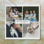 Elegant Stylish Wedding Photos Collage Faux Canvas Print<br><div class="desc">Personalise with your four favourite wedding photos,  name and special date to create a unique photo collage,  memory and gift. A lovely keepsake to treasure! Designed by Thisisnotme©</div>