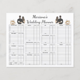 elegant stylish wedding planner paper sheet