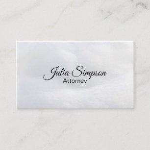 Elegant, Stylish, White Fluffy Business Card