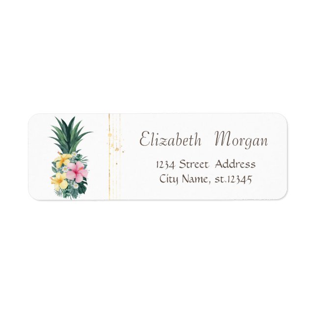 Elegant Stylish,White,Pineapple Flowers (Front)