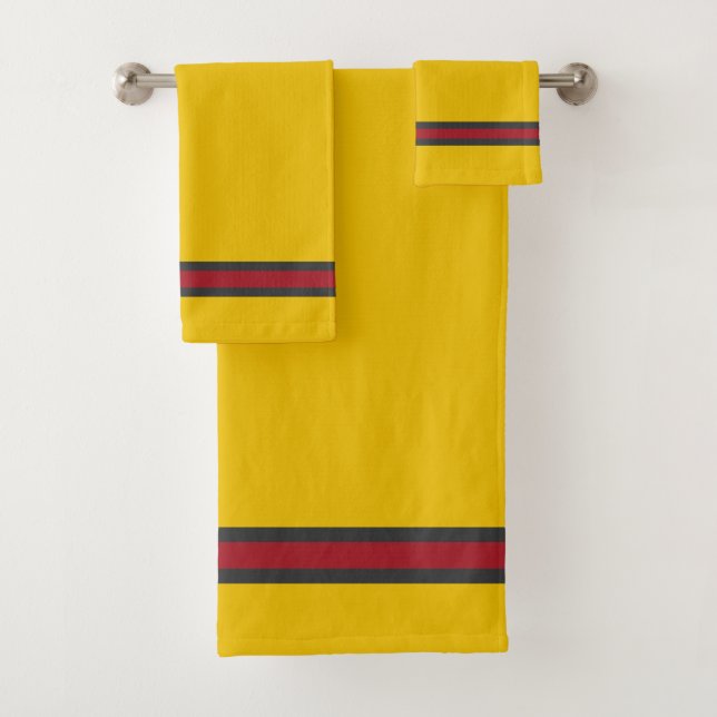 Elegant Stylish Yellow Luxury  Bath Towel Set (Insitu)