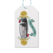 Elegant Submarine Christmas Gift Tags