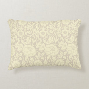 Elegant Subtle Beige Cream Floral Pattern Decorative Cushion