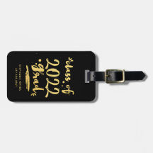 Elegant Success Gold Custom Date Luggage Tag