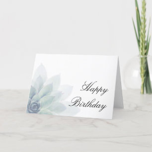 Elegant Succulent Birthday Card
