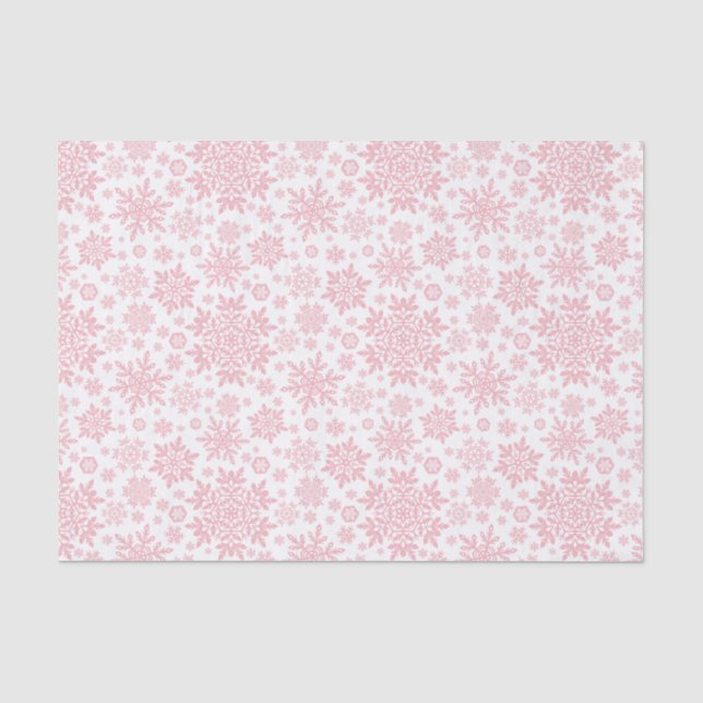 Elegant Sugar Blush Snowflake (White) Tissue Paper (Front)