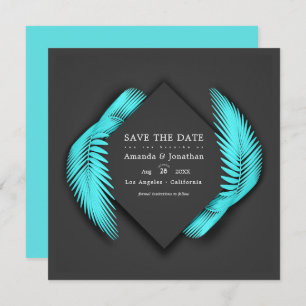 Elegant Summer Beach Wedding Photo Save The Date