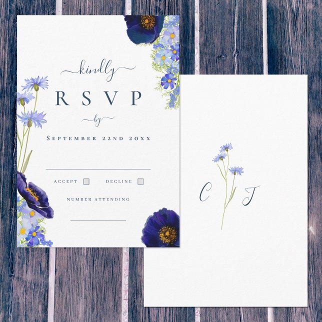 Elegant Summer Floral Blue Wedding Response (Creator Uploaded)