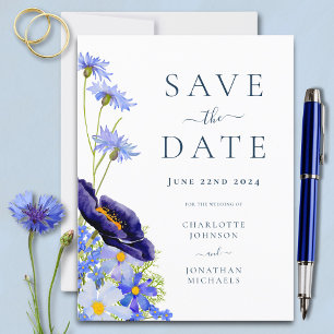 Elegant Summer Floral Wedding Invitation Postcard