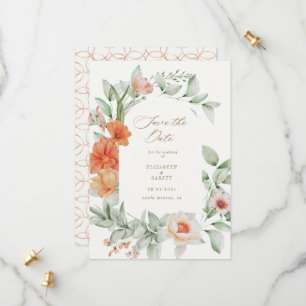 Elegant Summer Garden Floral Save The Date Card