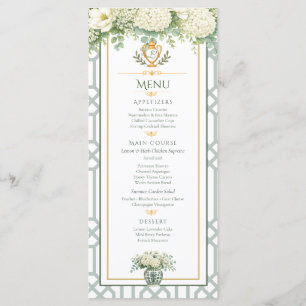 Elegant Summer Garden Party Floral Menu