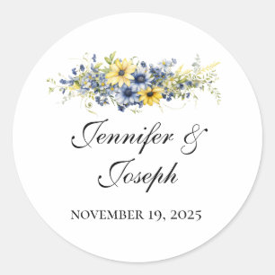 Elegant Summer Garden Wedding Sticker