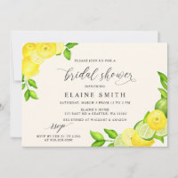 Elegant Summer Lemon Lime Citrus Bridal Shower 
