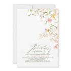 Elegant Summer Meadow Wildflowers Bridal Shower