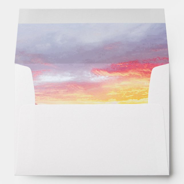 Elegant Summer Sunset Tropical Beach Hawaii Envelope (Back (Bottom))
