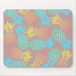elegant summer tropical colourful pineapple mouse mat