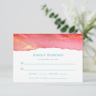 Elegant Summer Wedding RSVP Response Card