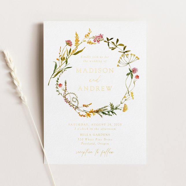 Elegant Summer Wildflower Wreath Wedding (Creator Uploaded)