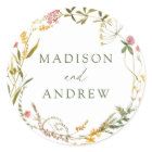 Elegant Summer Wildflower Wreath Wedding