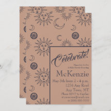 Elegant Sun and Moon Celestial Baby Shower