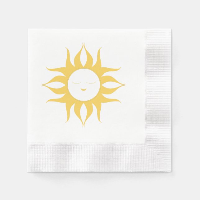 Elegant Sun Design Paper Napkin (Front)