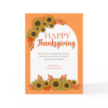 Elegant Sunflower Autumn Colours Thanksgiving