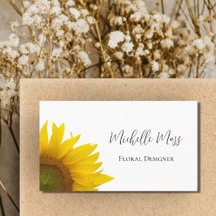 Elegant Sunflower Country Floral Business Card