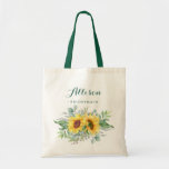 Elegant Sunflower Eucalyptus Rustic Bridesmaid Tote Bag<br><div class="desc">Elegant Sunflower Eucalyptus Rustic Bridesmaid Tote Bag.
Give your bridal party a tote bag that'll make them feel totally flattered! These totes come customized to say anything that you'd like. For further customization,  please click the "customize further" link and use our design tool to modify this template.</div>