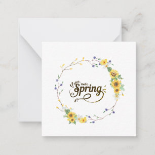 Elegant  Sunflower  Floral Botanical  Wreath Card