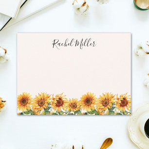 Elegant Sunflower Garden Card