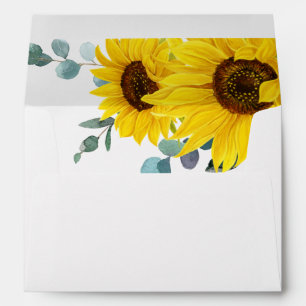 Elegant Sunflower Invitation Envelopes