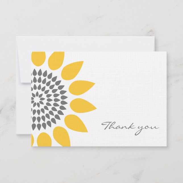 Elegant Sunflower Thank You (Front)