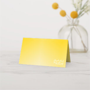 Elegant Sunflower Yellow Place Card or Escort Card