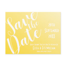 Elegant Sunflower Yellow Save The Date